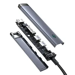 USB-хаб Baseus UltraJoy Series 7-Port HUB AIR Space Grey (Type-C to HDMI4K@60Hz*1+USB3.0*2+PD*1+SD/TF3.0*1+3.5mm*1) (B00052803811-02) - мініатюра 5