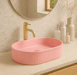 Умивальник Rea Vanda 48 накладний bubble gum matt REA-U6376 - мініатюра 3