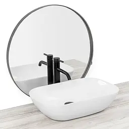 Умивальник Rea Claudia 9447 white накладний білий REA-U6644, Білий - мініатюра 4