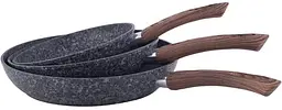 Набір 3 сковороди Grey Marble, індукційні з антипригарним покриттям Kamille Ø20х4,5 см, Ø24х5,5 см, Ø28х6,5 см kuh0007252 - мініатюра 2