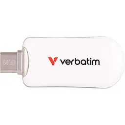 Флеш-накопичувач Verbatim Plectra USB-C White 64 GB USB 3.2 Gen 1 (30228) - мініатюра 2