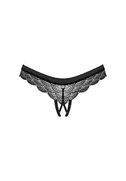 Трусики-стрінги Obsessive Chemeris Crotchless M/L чорний - мініатюра 7