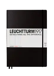 Блокнот Leuchtturm1917 Master Slim A4+, чорний, чисті аркуші (330754)