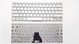 Клавіатура для ноутбуків Sony Vaio SVF14E (Fit 14E Series) срібляста без рамки RU/US