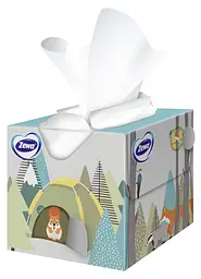 Серветки косметичні Zewa Kids Zoo Cube тришарові 60 шт. - мініатюра 4