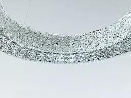 LED підвісна люстра кришталь хром 55Вт пульт - мініатюра 5