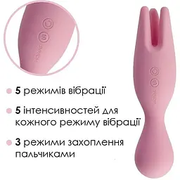 Подвійний вібратор для пар Svakom Nymph Pale Pink - мініатюра 4