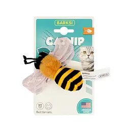 Іграшка для котів Barksi Catnip Бджілка з запахом котячої м'яти 10 см - мініатюра 2