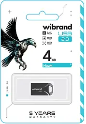 USB Flash Wibrand USB 2.0 Hawk 4Gb Black - мініатюра 2