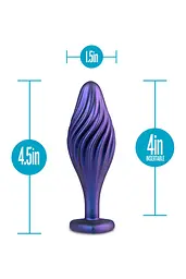 Анальна пробка Anal Adventures Matrix Swirling Bling Plug 11.4 см (фіолетовий) - мініатюра 4
