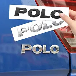 Емблема напис для Volkswagen Polo (2002-2020р) Хром 130х23 мм на скотчі (Завод) - мініатюра 3