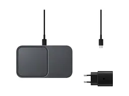 Бездротовий зарядний пристрій Samsung 15 W Wireless Charger Duo with TA Black (EP-P5400TBRG) - мініатюра 5