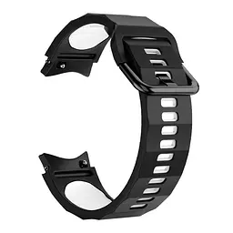 Браслет Ribbed Samsung Galaxy Watch 6 Classic 43mm 6 Classic 47mm - чорно-білий ширина кріплення 20мм силікон Watchbands (W11-8WB88146950) - мініатюра 2