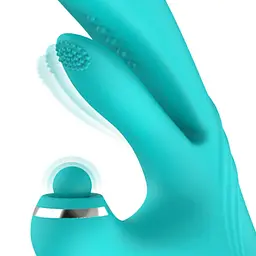 Вібратор-кролик із вагінальним відростком Good Vibes Only - Lisa Thrusting Rabbit Vibrator with G-Spot Stimulator - мініатюра 5