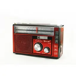 Радіоприймач на акумуляторі червоний колонка з радіо та ліхтариком FM USB MicroSD Golon RX-382 - мініатюра 4