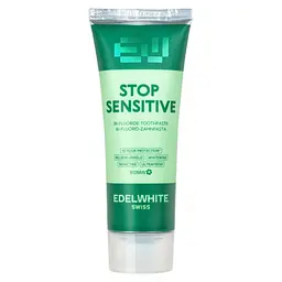 Зубная паста Edel+White Stop sensitivity, для чувствительных зубов, против кариеса, 75 мл