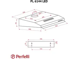 Витяжка Perfelli PL 6144 IV LED - мініатюра 2