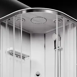 Душовий бокс AM.PM X-Joy 90x90 1/4 кола прозоре скло хром матовий W94C-401A-090MT - мініатюра 4
