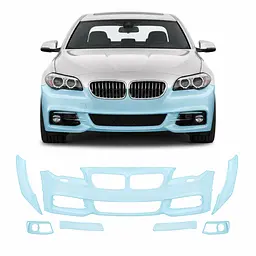 Антигравійна захисна бронеплівка за лекалами для BMW 5 Series F10 facelift 2013-2017 - передній бампер