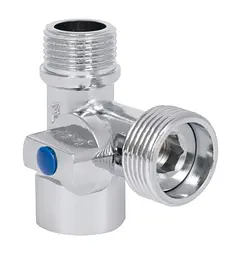 Кран кульовий приладовий Thermo Alliance Forte 1/2"Зх3/4"Зх1/2 В триходовий, PN40 SF186W152015 - мініатюра 2