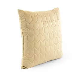 Двостороння декоративна подушка Руно Velour Beige 40х40 см бежева зигзаг
