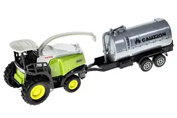 Іграшковий комбайн із причепом металевий Farm Truck 955-144, р.42,5x18x14,5 см YG Toys - мініатюра 2