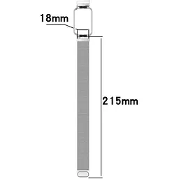 Ремінець-бампер DK для Xiaomi Mi Band 7 Pro Metal Milanese Loop Magnetic (silver) - мініатюра 4