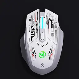 Миша бездротова HYSJ Т38 з акумулятором та підсвічуванням 2.4G Bluetooth White - мініатюра 7
