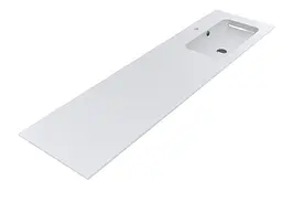 Умивальник Miraggio DELLA 1900 R (8813762) Miramarble, Глянцевий, Накладний, Білий
