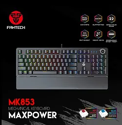 Клавіатура ігрова Fantech MK 853 V2 Marcos Mechanical з підсвіткою black (34615) - мініатюра 6