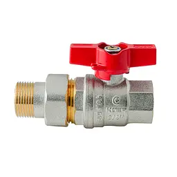 Кран з американкою Koer Extreme KE.227-20 - 3/4" ручка "метелик" червона KR5766 - мініатюра 2