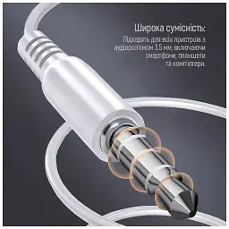 Навушники ColorWay 3.5 mm Wired Earphone UrbanBeat White (CW-WD03WT) - мініатюра 5