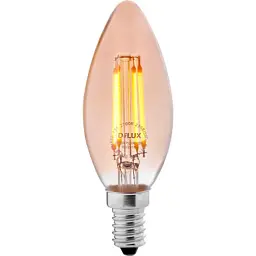 Лампочка Delux BL37B 4 Вт 2700K amber 220 В E14 filament (90011682) - мініатюра 2