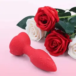 Анальна пробка I’MCUM Rose Plug з Пультом управління 10 режимів вібрації Червона (7970379617695) (IM-RosePlug_red) - мініатюра 6