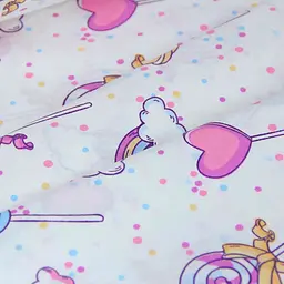 Дитяча постільна білизна в ліжечко LOLLIPOPS CS4, фуксія (LollipopsRainbow_12Magnolia_140) - мініатюра 10