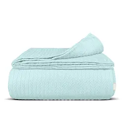 Плед-покривало Cosas Mint Knitted Braid косичка 200х220 см м'ята (Blanket_04Mint_KnittedBraid_200x220)