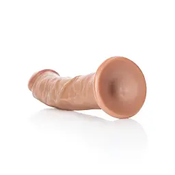 Фалоімітатор RealRock Curved Realistic 8" 20.5 см (тілесний) - мініатюра 2