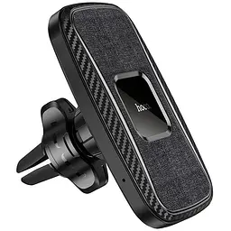 Тримач з бездротовою зарядкою HOCO CA75 Magnetic 15W 2 в 1 чорний - мініатюра 4