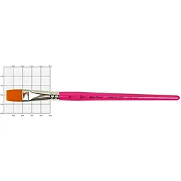 Пензель синтетика плоска для декору HOBBY & CRAFT 16 коротка ручка Rosa TALENT