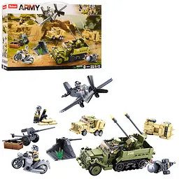 Конструктор "Army": військовий транспорт фігурки 552 деталі SLUBAN M38-B0812