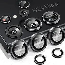Захисне скло DK для Samsung Galaxy S24 Ultra S928 на камеру Ring Eagle Eye 017529 black 2 шт. - мініатюра 2