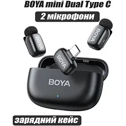 Петличка Boya Mini Dual Type C з зарядним кейсом бездротовий мікрофон 2 шт. - мініатюра 2
