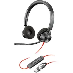 Гарнітура Poly BlackWire C3320 M USB-С + USB-C/A Adapter HS Stereo (8X220AA)