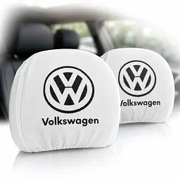 Чохли для підголівників Універсальні Volkswagen Білі 2 шт