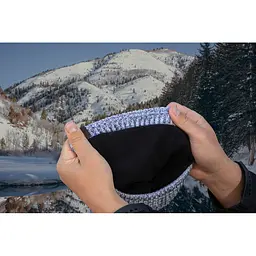 Водонепроникна шапка DexShell Heathered Rib Knit Beanie onesize 56-58 см біло-сіра - мініатюра 2