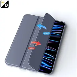 Чохол-книжка BeCover Tri Fold Soft TPU Silicone для Apple iPad Pro 11" M4 2024 Purple (711749) - мініатюра 4