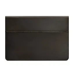 Шкіряний чохол-конверт BlankNote на магнітах для MacBook 14 Темно-коричневий Crazy Horse - мініатюра 5