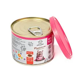 Корм вологий для дорослих котів Pet Chef, шматочки в желе М'ясний мікс 200 г - мініатюра 5