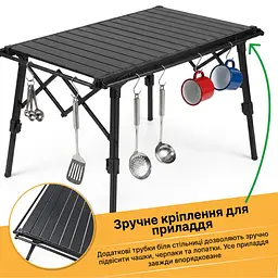 Розкладний туристичний стіл LEOBRO Pro Camp Black Alu (LB-1064) - мініатюра 4