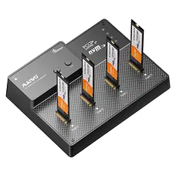 Док-станція Maiwo клонір. для 4*NVMe M.2 SSD Key M/B+M ч-з USB4.0 Type-C 40Gbps з вентилятором метал